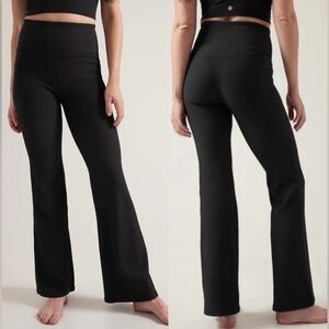 Athleta Black Ribbed Boot Cut Flare Pants